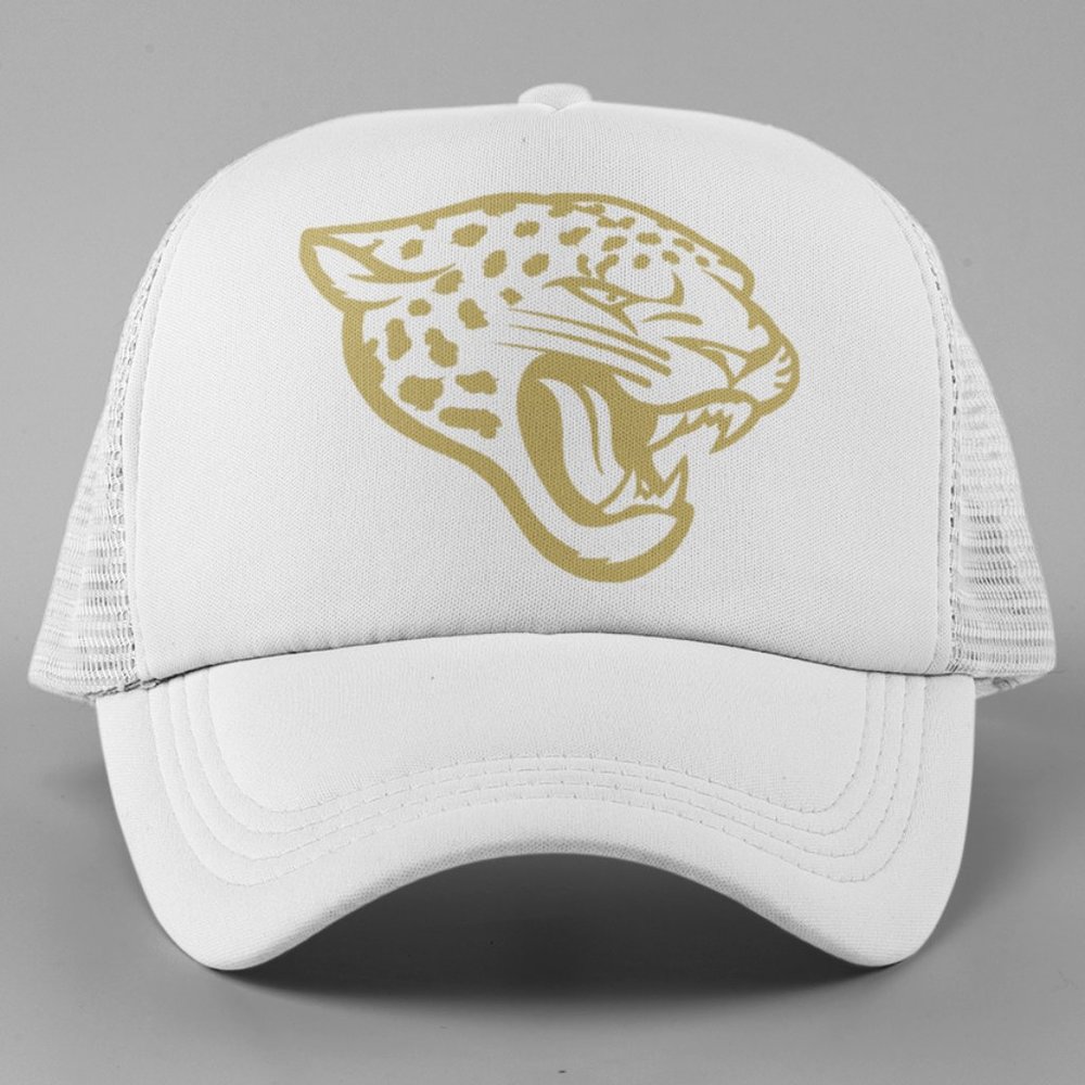 NEW Jacksonville Jaguars Gold Rush Foam Trucker Snapback Hat WHITE